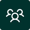 An icon of a group of three people