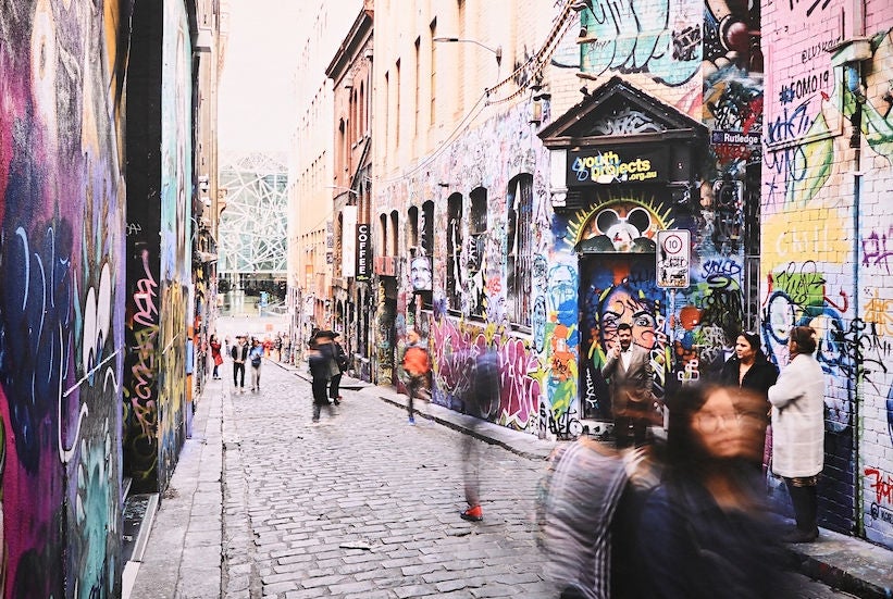 One of Melbourne's iconic laneways