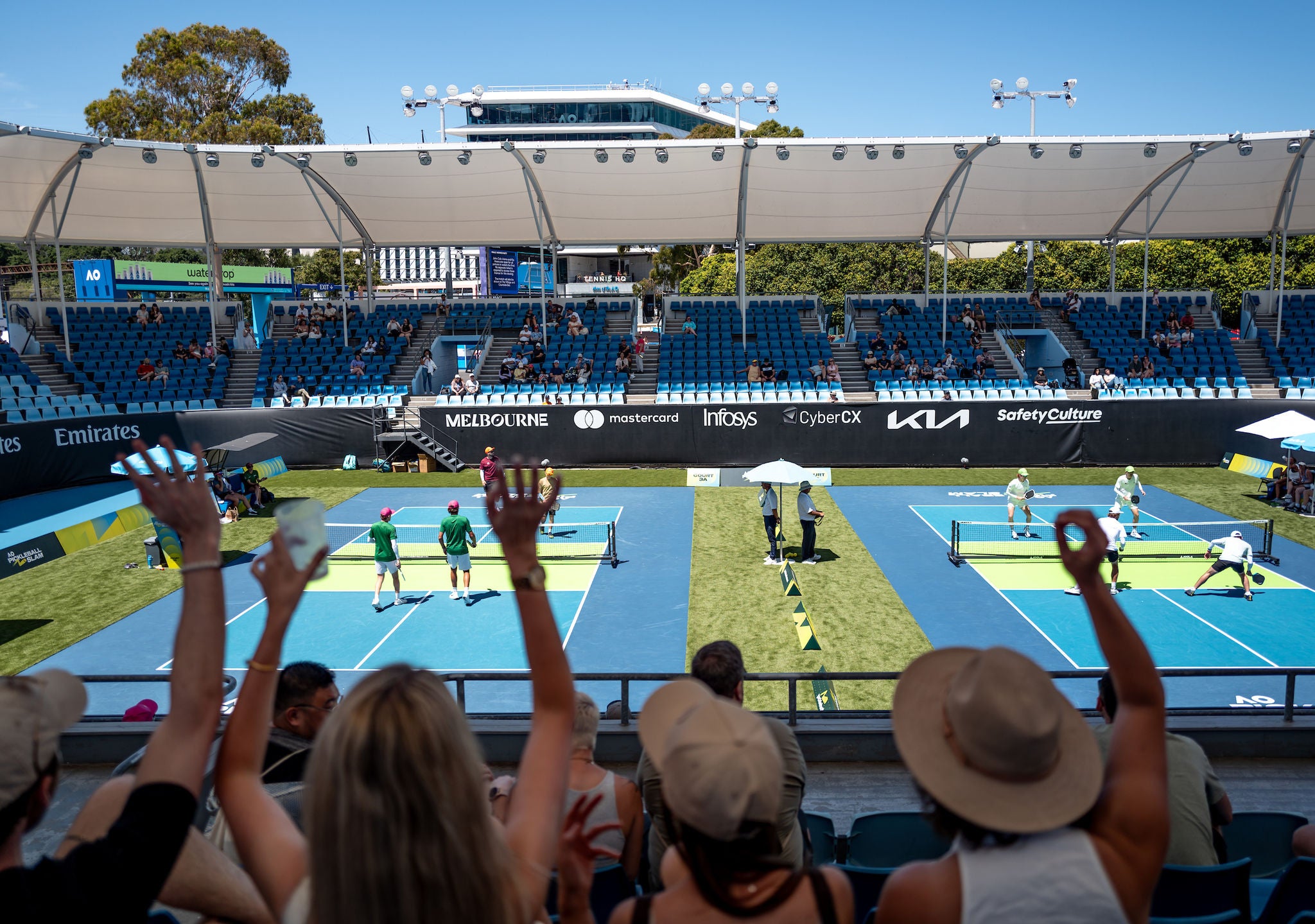 January 25: A general view of AO Pickleball Slam at Show Court 3 at the Australian Open at Melbourne Park on Saturday, January 25, 2025. Photo by TENNIS AUSTRALIA/ MARK PETERSON