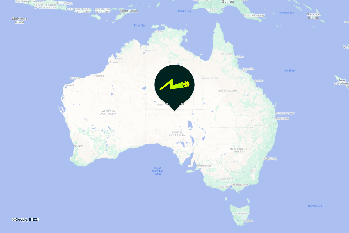 An image of a google map with a pickleball map pin on top